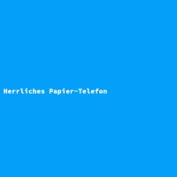 Herrliches Papier-Telefon