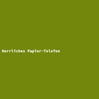 Herrliches Papier-Telefon