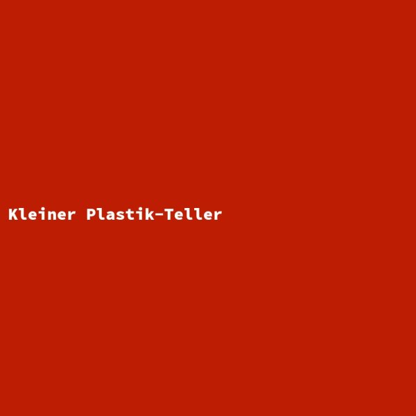Kleiner Plastik-Teller